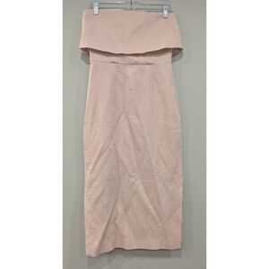 C/Meo Collective Peach Strapless Crepe Dress Size Medium